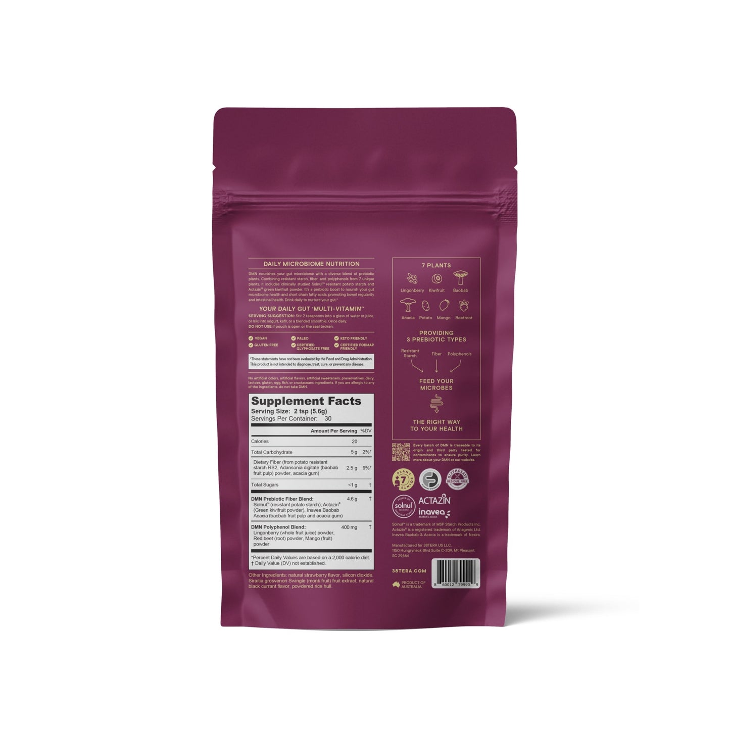38TERA DMN Daily Microbiome Nutrition Fiber Powder
