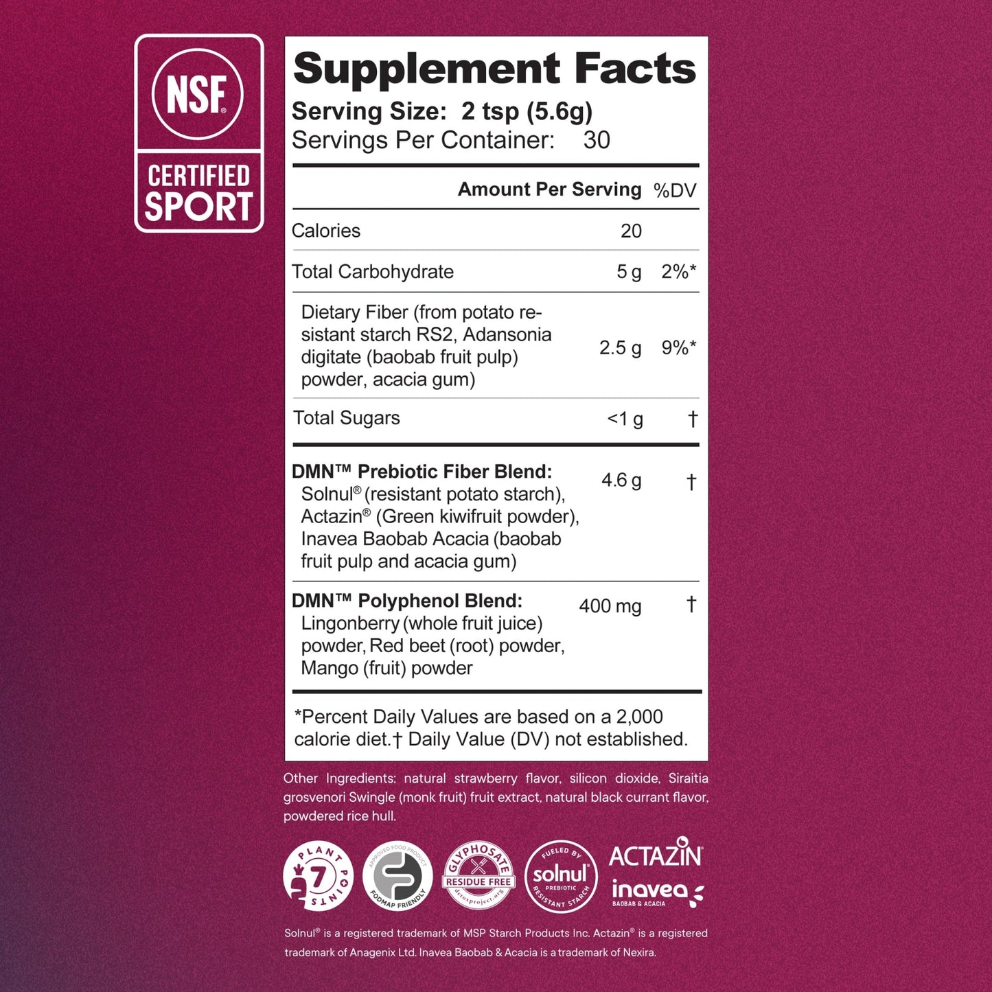 38TERA DMN Daily Microbiome Nutrition Fiber Powder